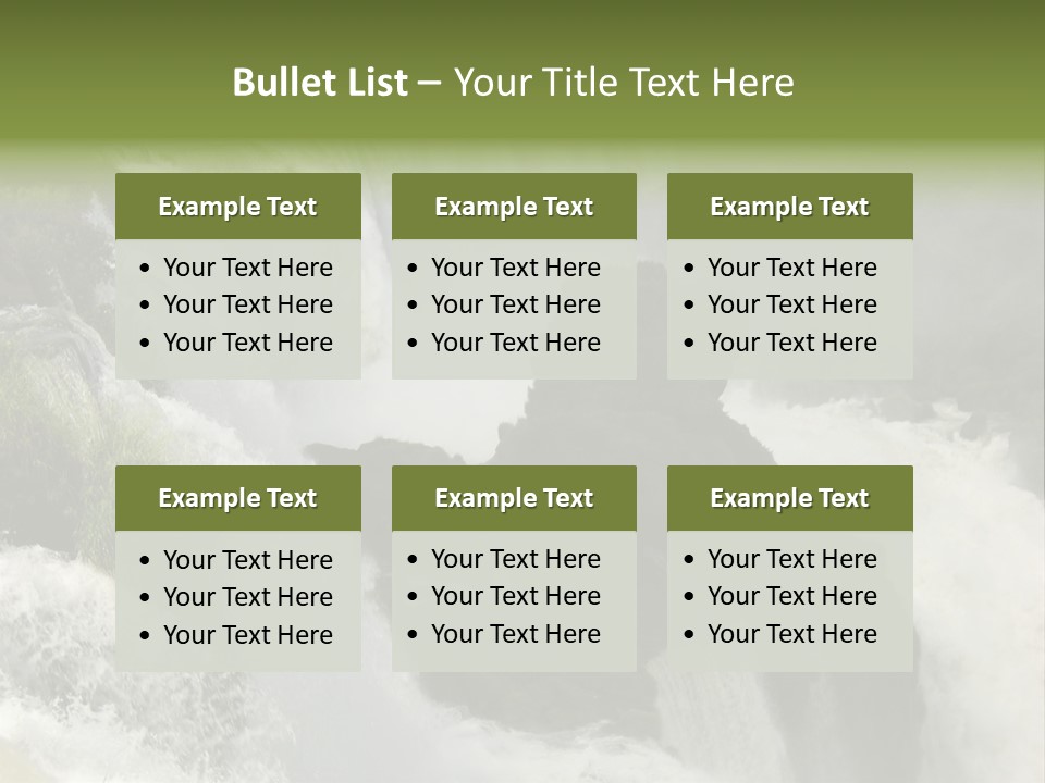 Iguassu Falls, South America PowerPoint Template