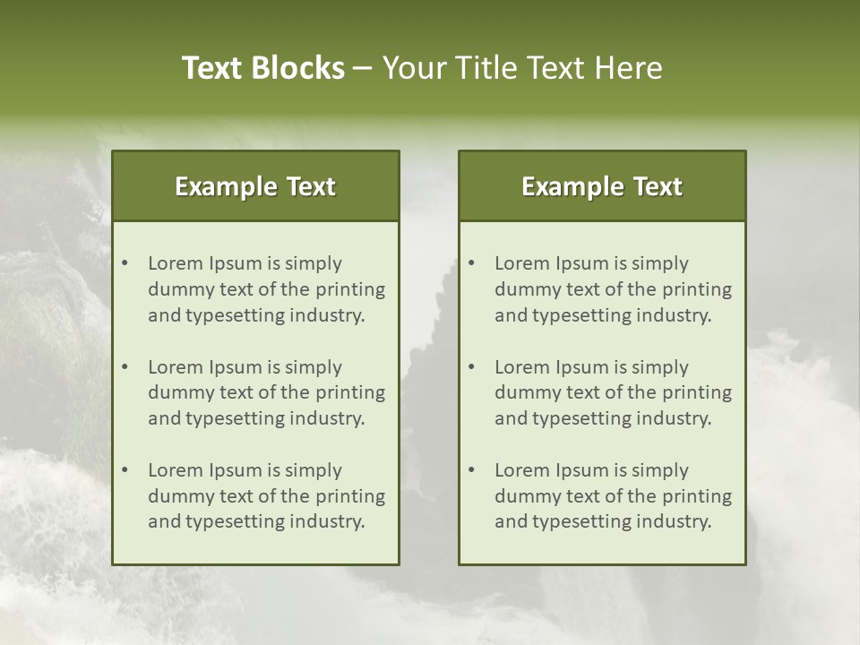 Iguassu Falls, South America PowerPoint Template