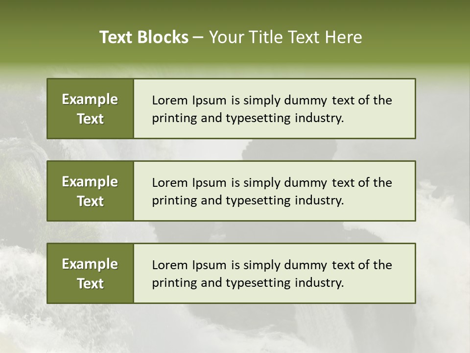 Iguassu Falls, South America PowerPoint Template