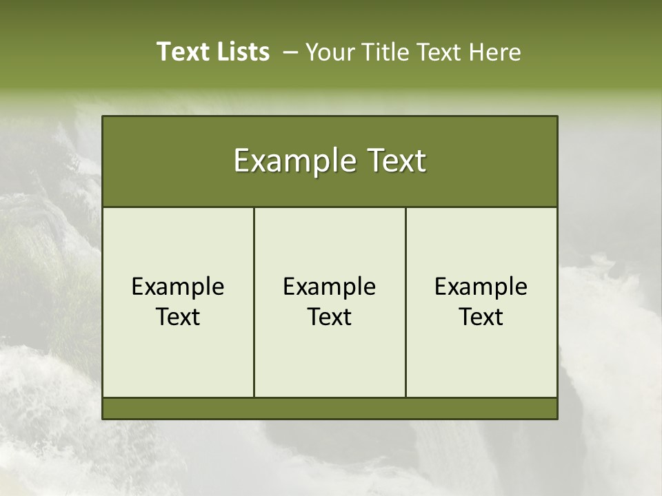 Iguassu Falls, South America PowerPoint Template