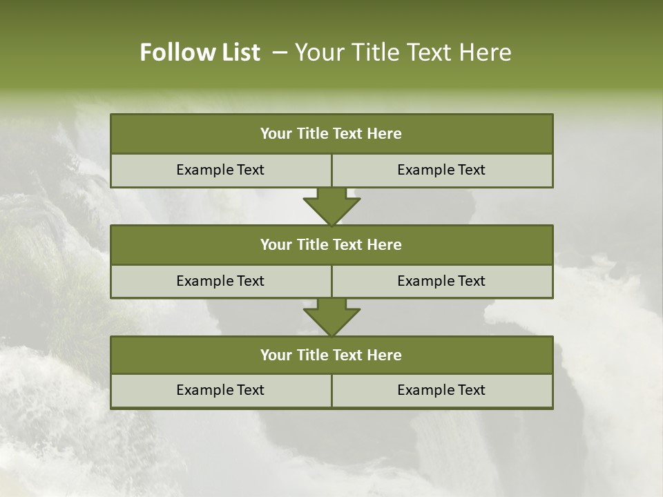 Iguassu Falls, South America PowerPoint Template