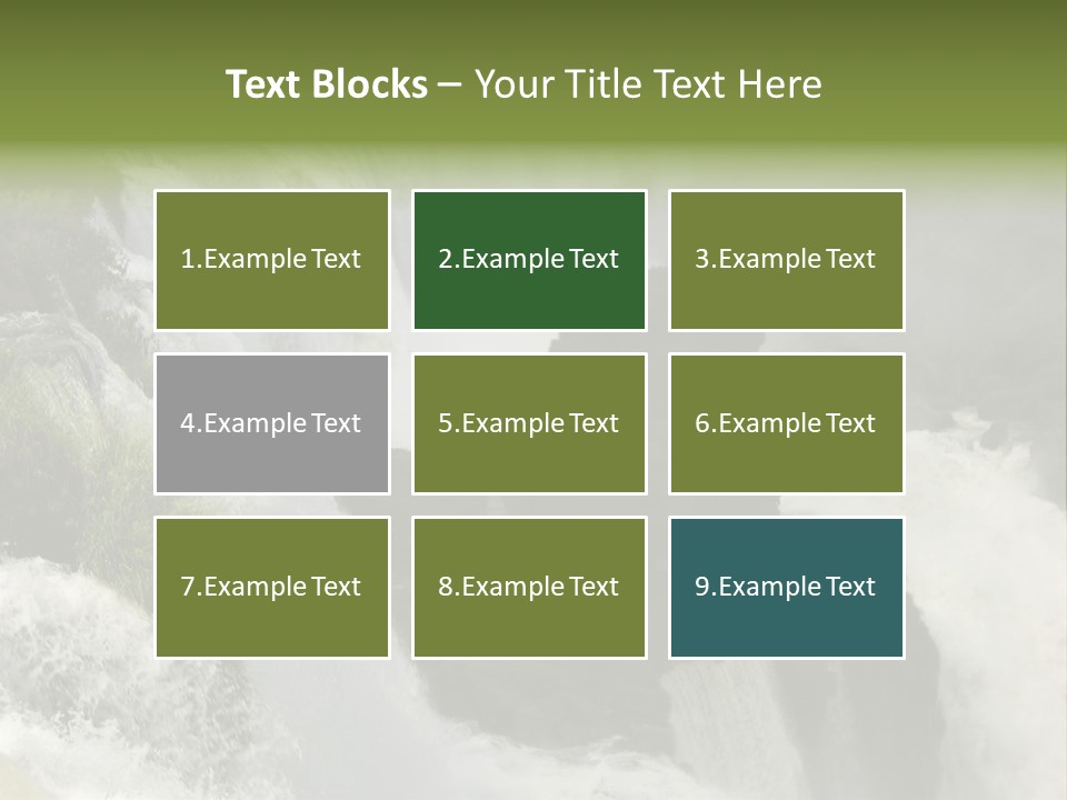 Iguassu Falls, South America PowerPoint Template