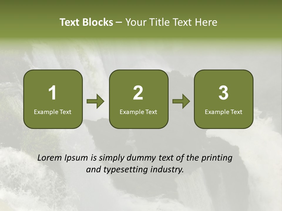 Iguassu Falls, South America PowerPoint Template