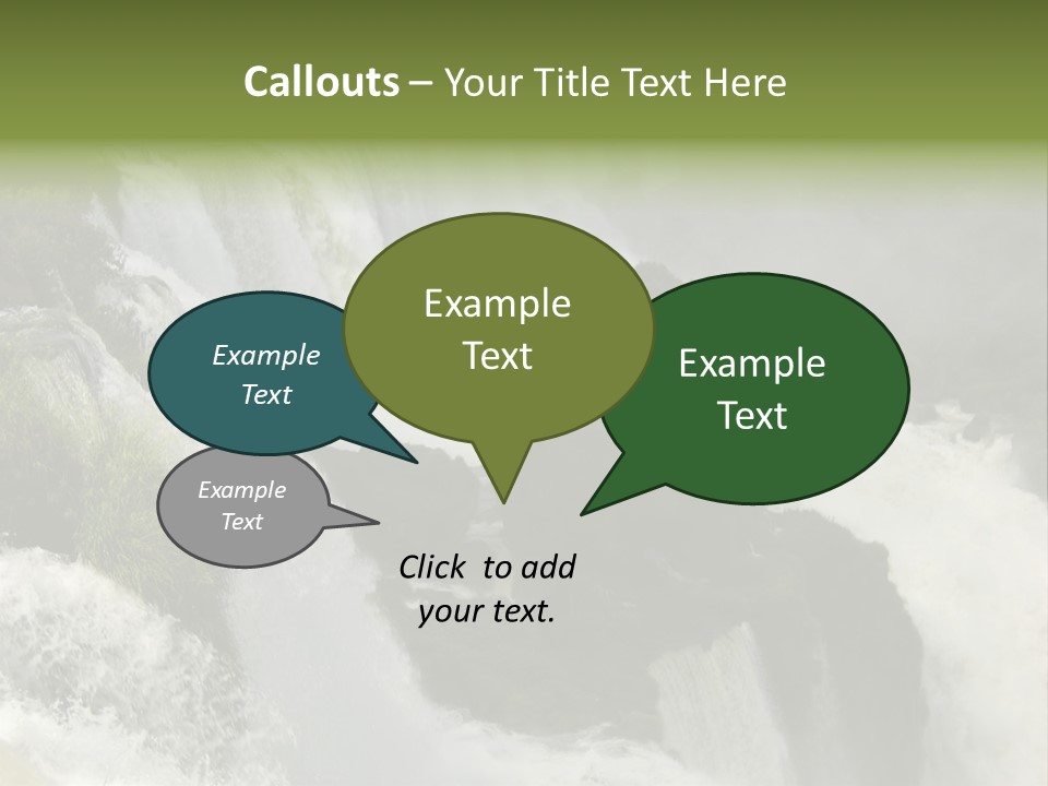 Iguassu Falls, South America PowerPoint Template