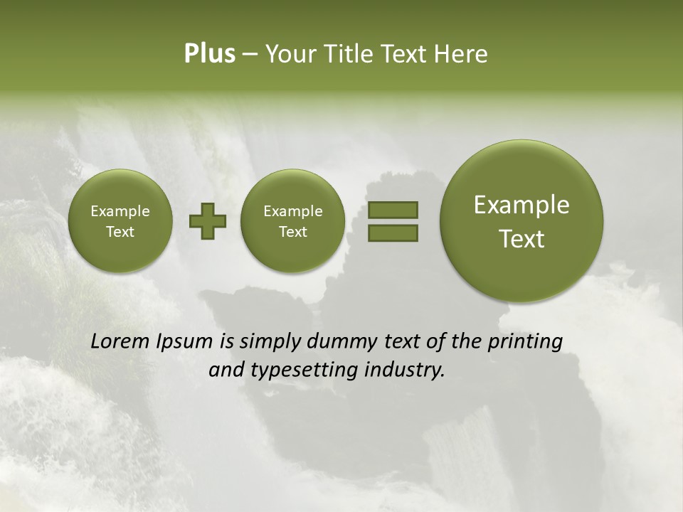 Iguassu Falls, South America PowerPoint Template