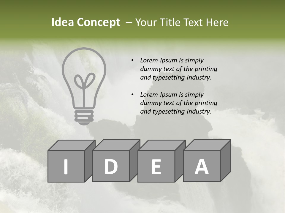 Iguassu Falls, South America PowerPoint Template