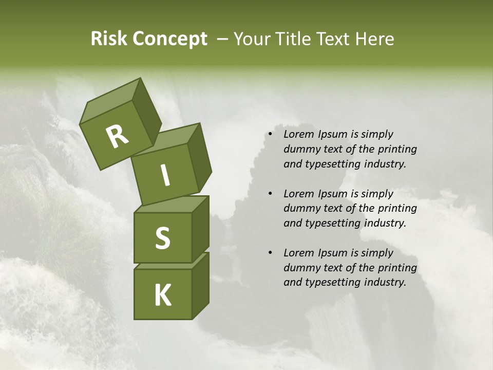 Iguassu Falls, South America PowerPoint Template