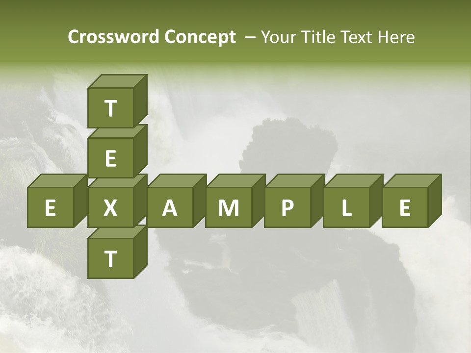 Iguassu Falls, South America PowerPoint Template