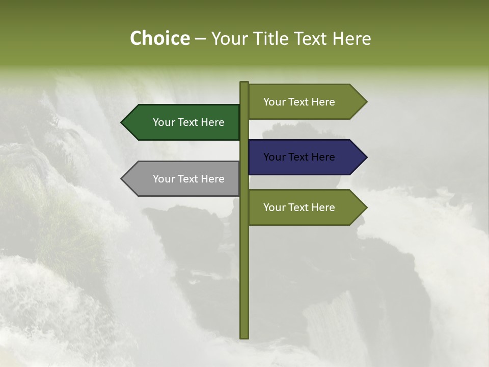 Iguassu Falls, South America PowerPoint Template