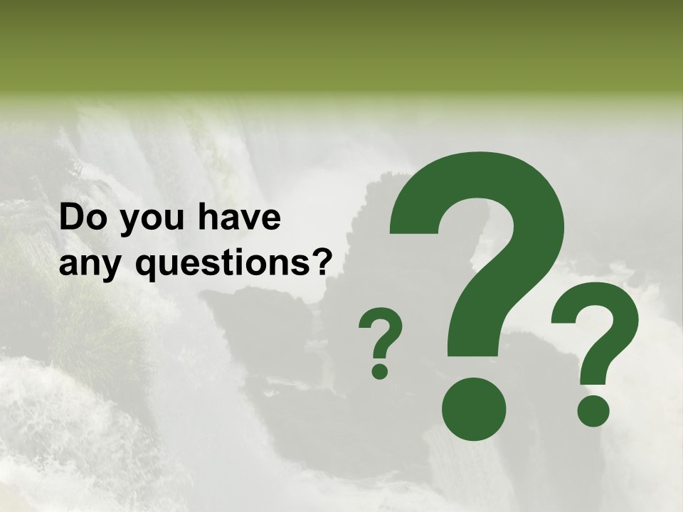 Iguassu Falls, South America PowerPoint Template