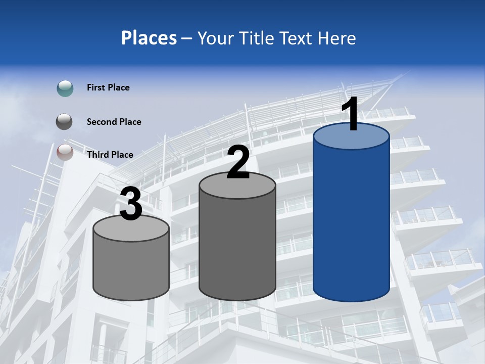 Luxury Apartment Exterior With Blue Sky Background PowerPoint Template