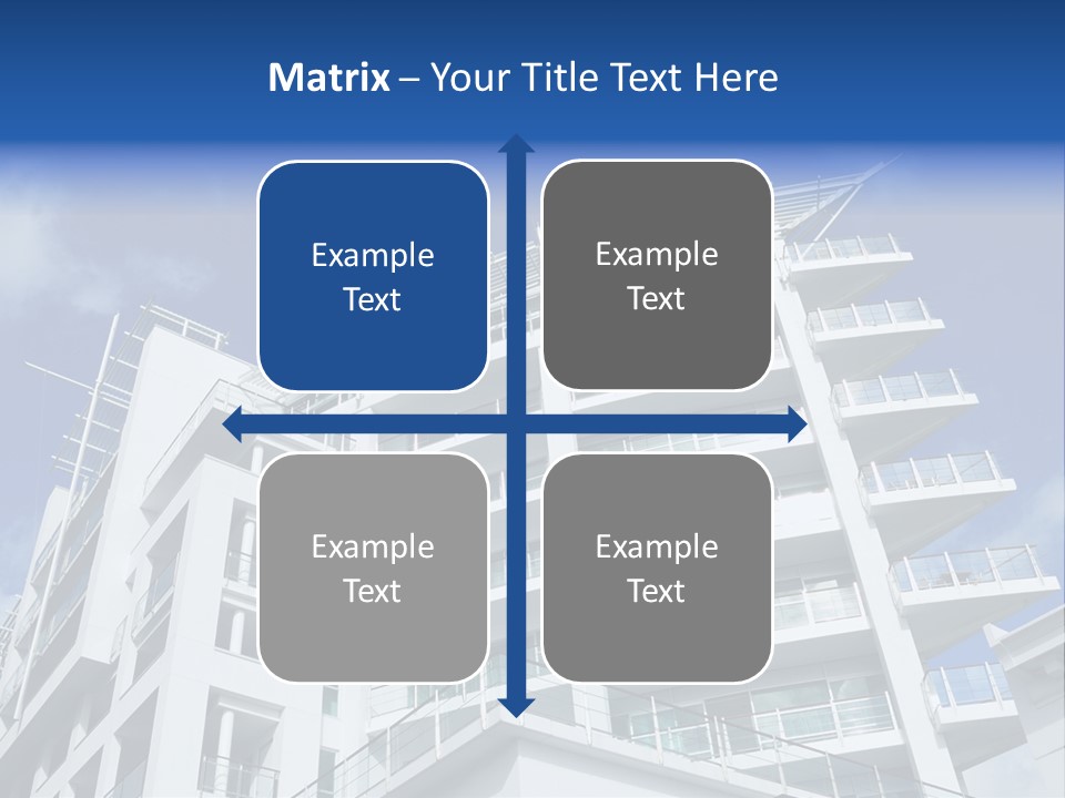 Luxury Apartment Exterior With Blue Sky Background PowerPoint Template