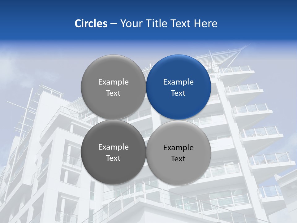 Luxury Apartment Exterior With Blue Sky Background PowerPoint Template