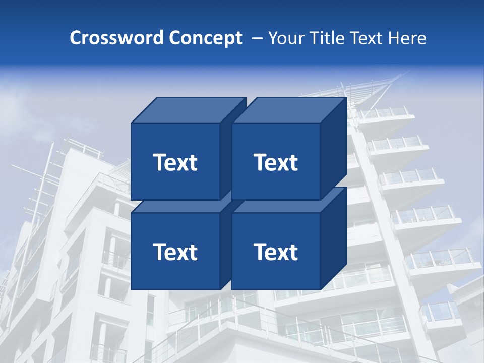 Luxury Apartment Exterior With Blue Sky Background PowerPoint Template