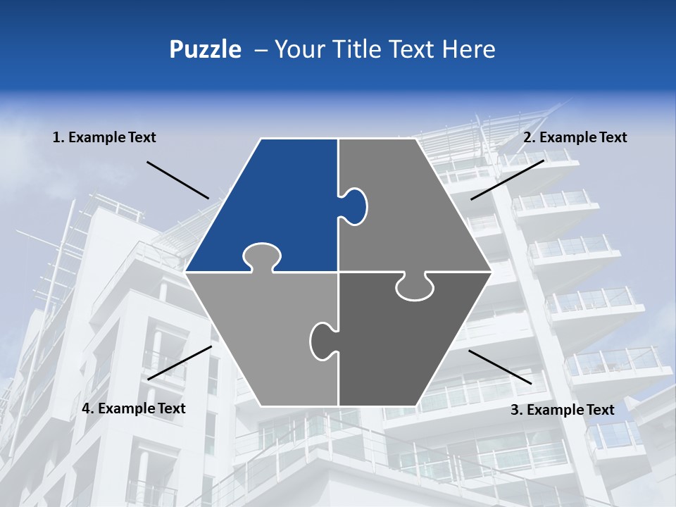 Luxury Apartment Exterior With Blue Sky Background PowerPoint Template