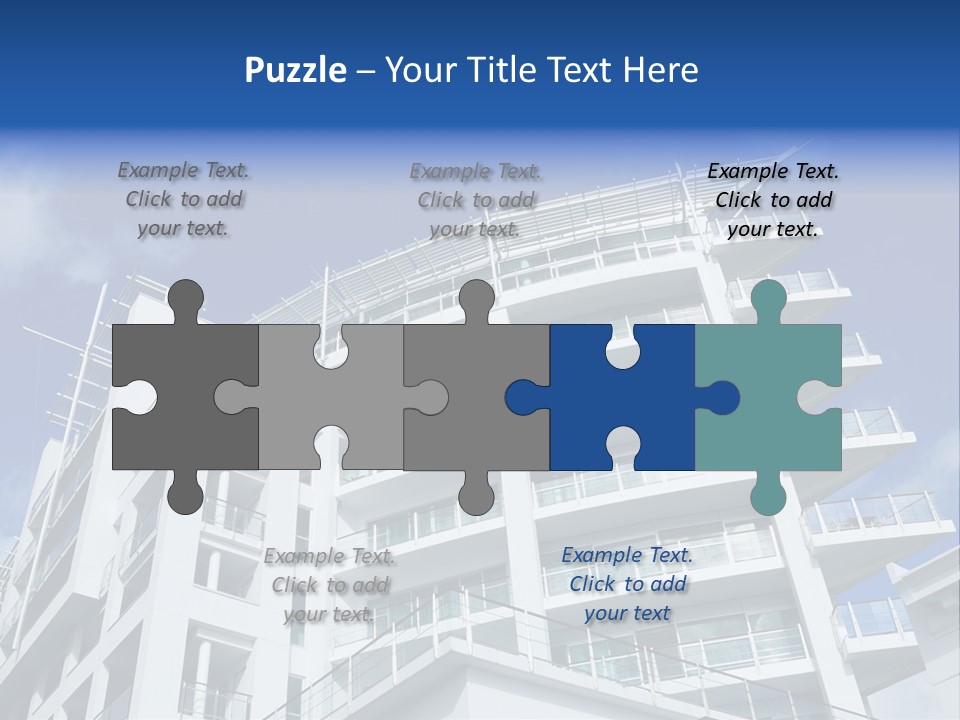 Luxury Apartment Exterior With Blue Sky Background PowerPoint Template