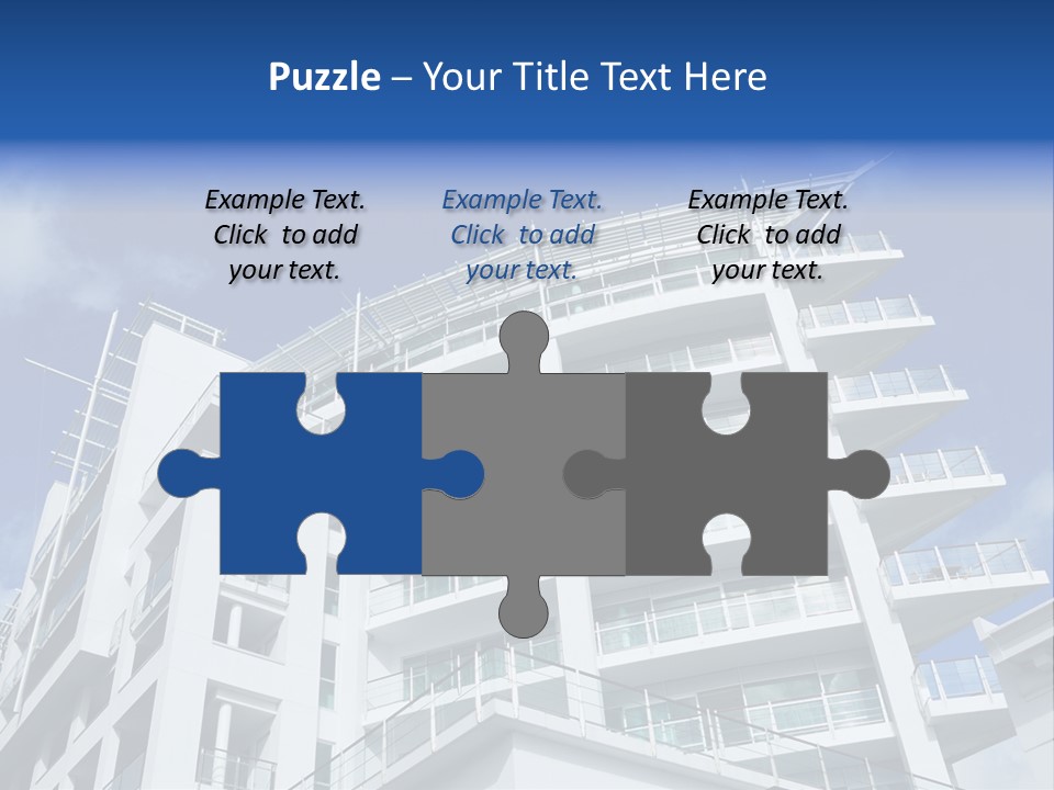 Luxury Apartment Exterior With Blue Sky Background PowerPoint Template