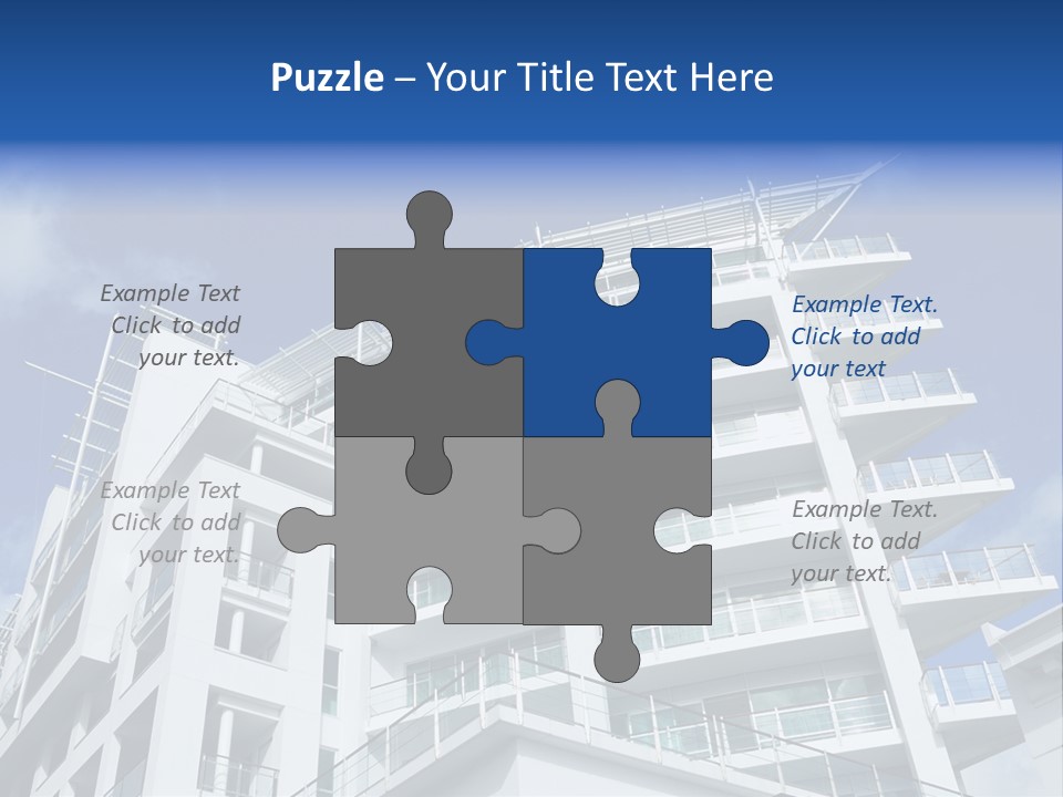 Luxury Apartment Exterior With Blue Sky Background PowerPoint Template