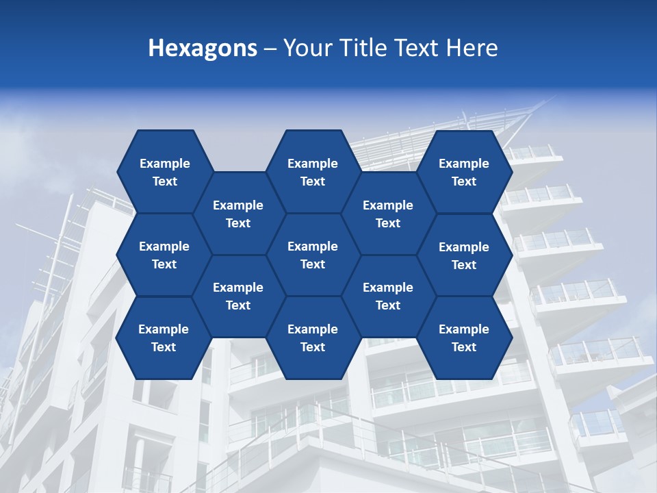 Luxury Apartment Exterior With Blue Sky Background PowerPoint Template