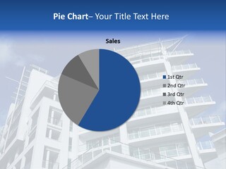 Luxury Apartment Exterior With Blue Sky Background PowerPoint Template