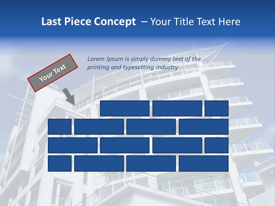 Luxury Apartment Exterior With Blue Sky Background PowerPoint Template