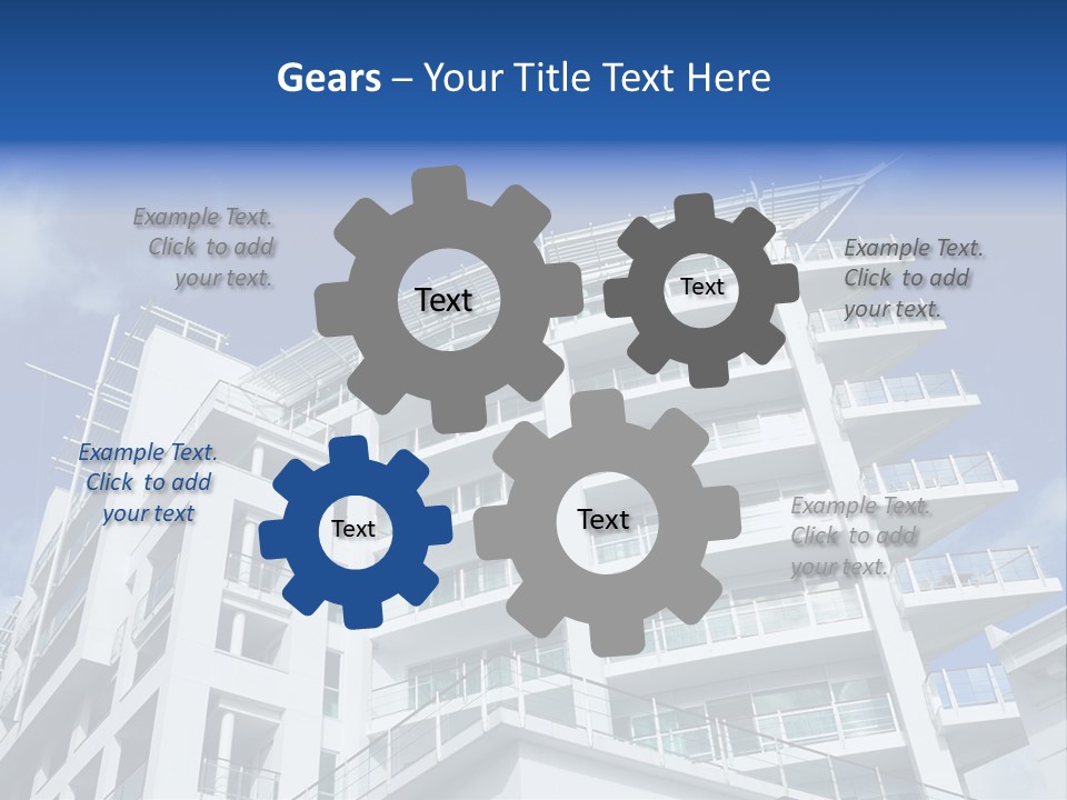 Luxury Apartment Exterior With Blue Sky Background PowerPoint Template