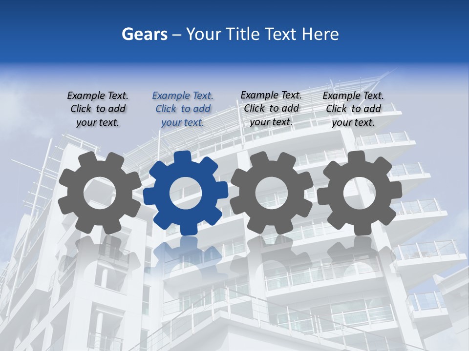 Luxury Apartment Exterior With Blue Sky Background PowerPoint Template