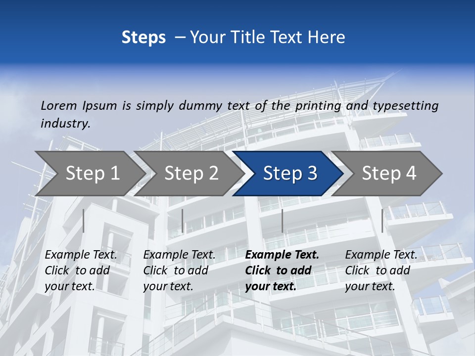Luxury Apartment Exterior With Blue Sky Background PowerPoint Template