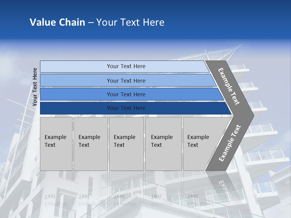 Luxury Apartment Exterior With Blue Sky Background PowerPoint Template