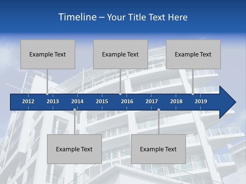 Luxury Apartment Exterior With Blue Sky Background PowerPoint Template