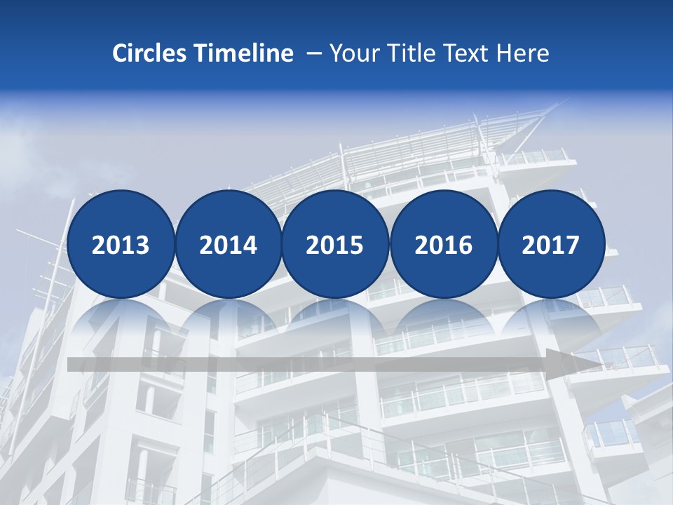 Luxury Apartment Exterior With Blue Sky Background PowerPoint Template