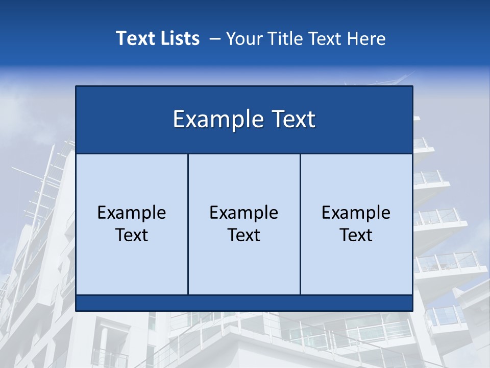 Luxury Apartment Exterior With Blue Sky Background PowerPoint Template
