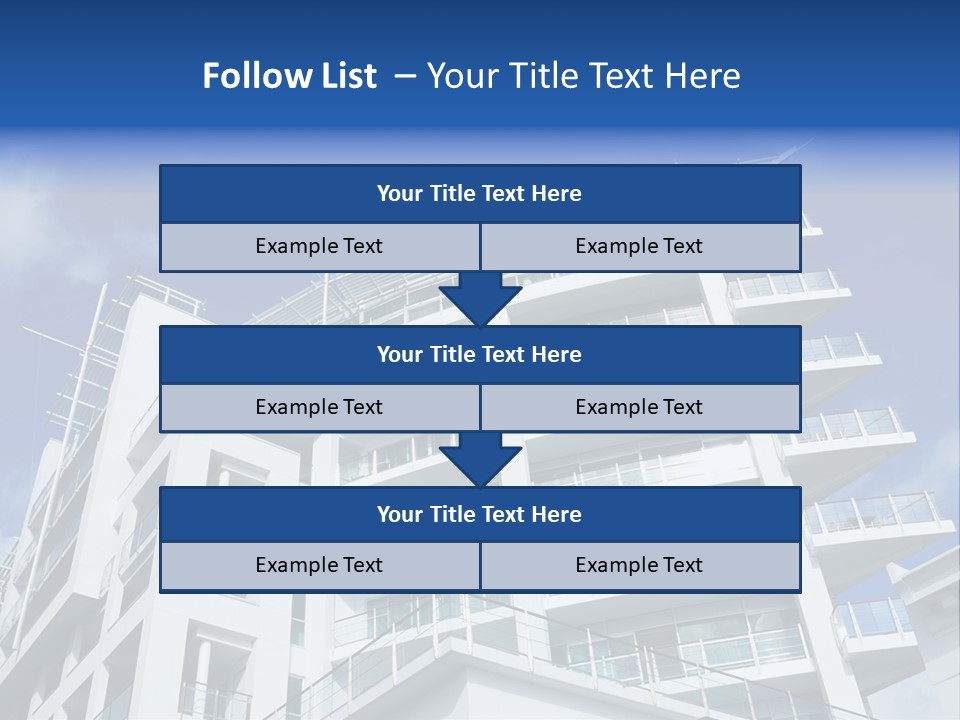 Luxury Apartment Exterior With Blue Sky Background PowerPoint Template