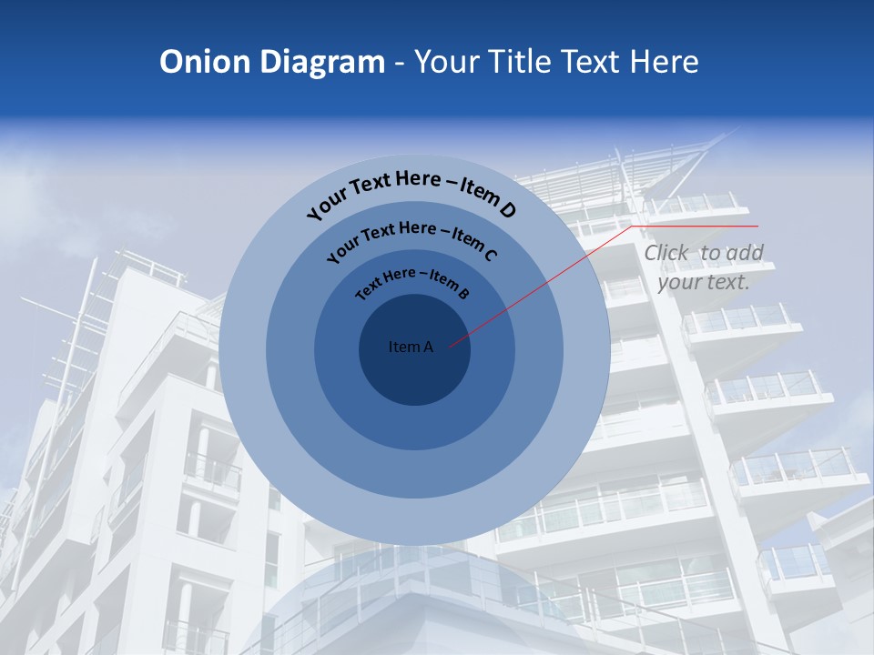 Luxury Apartment Exterior With Blue Sky Background PowerPoint Template