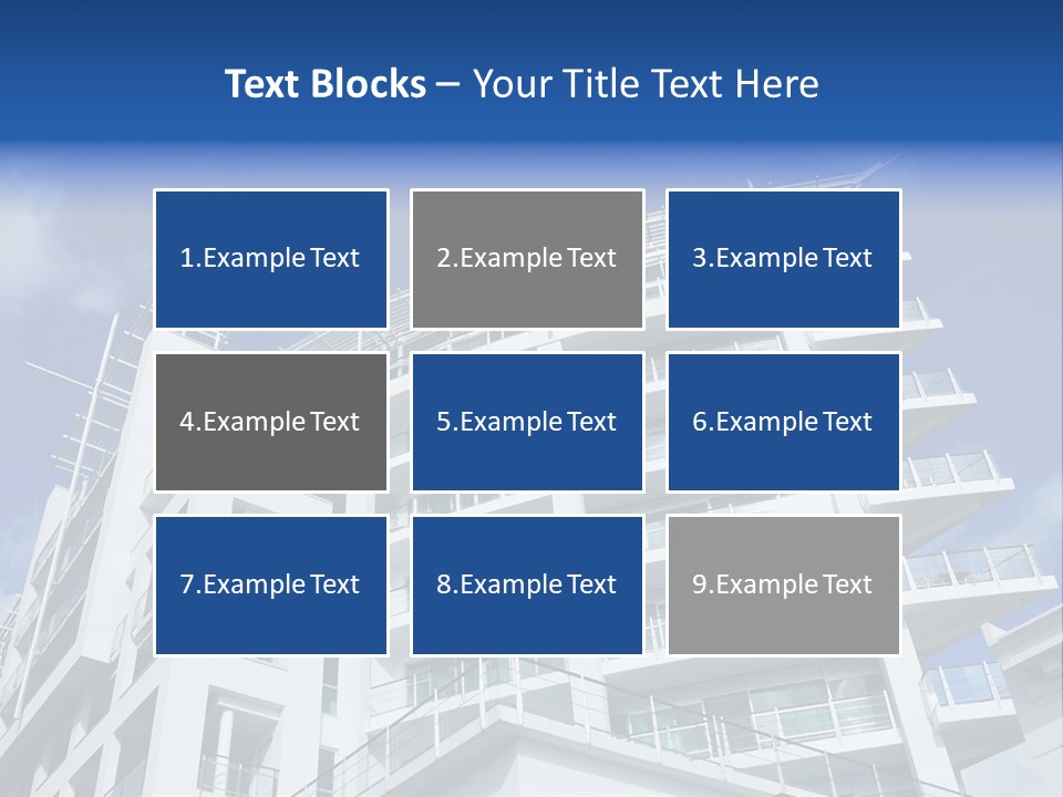 Luxury Apartment Exterior With Blue Sky Background PowerPoint Template