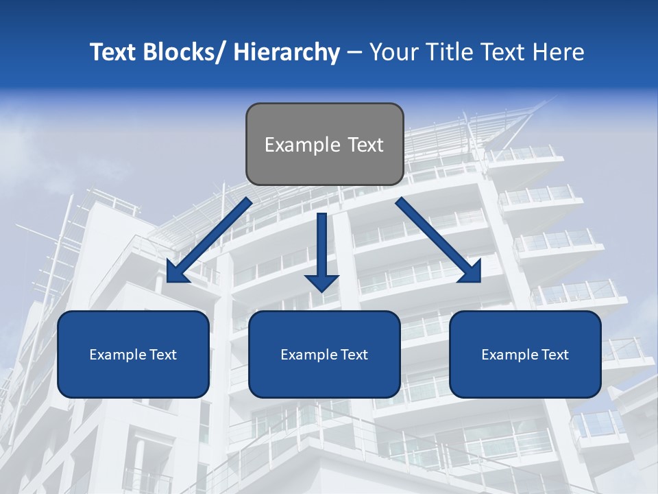 Luxury Apartment Exterior With Blue Sky Background PowerPoint Template