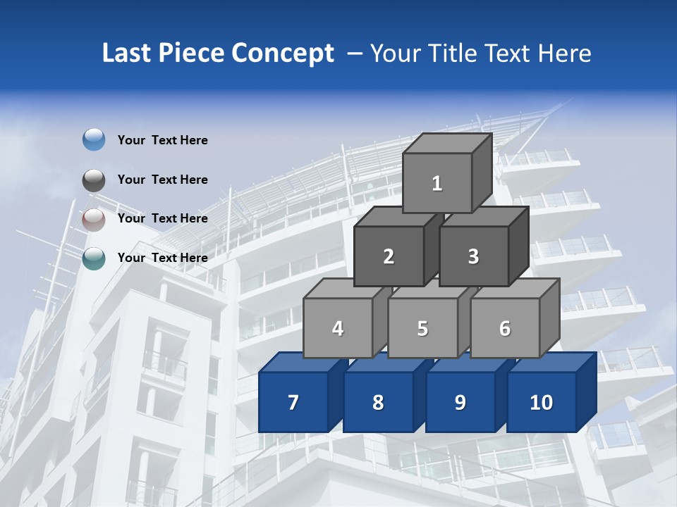 Luxury Apartment Exterior With Blue Sky Background PowerPoint Template