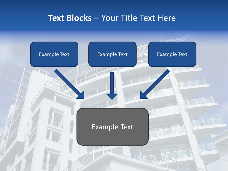 Luxury Apartment Exterior With Blue Sky Background PowerPoint Template