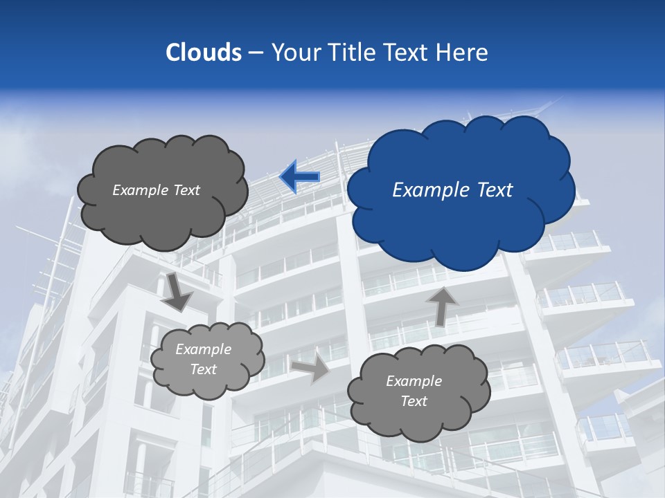 Luxury Apartment Exterior With Blue Sky Background PowerPoint Template