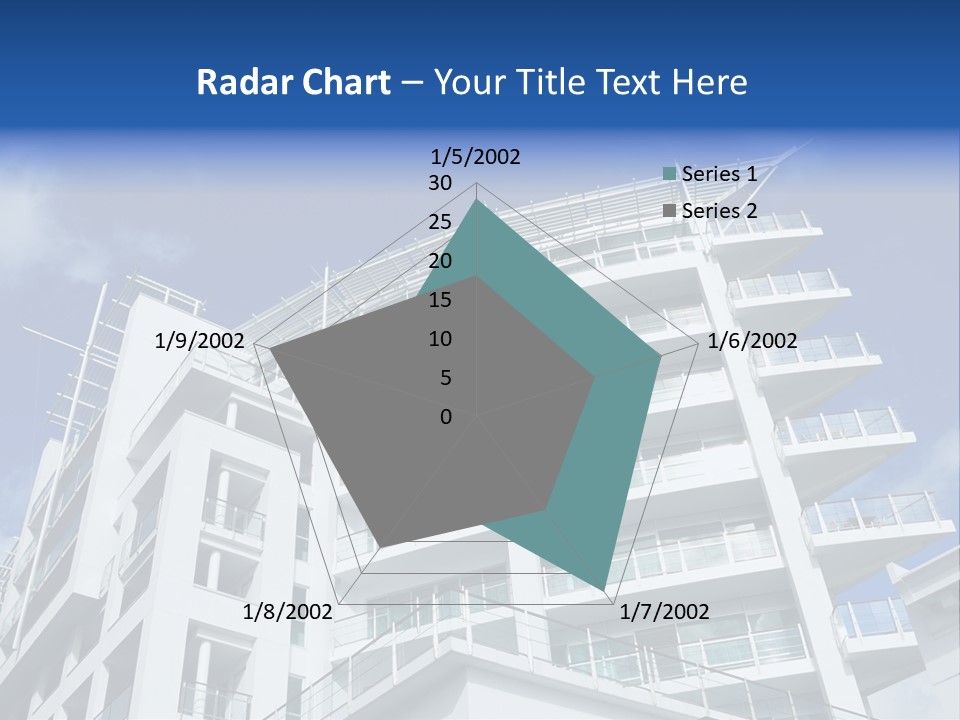 Luxury Apartment Exterior With Blue Sky Background PowerPoint Template