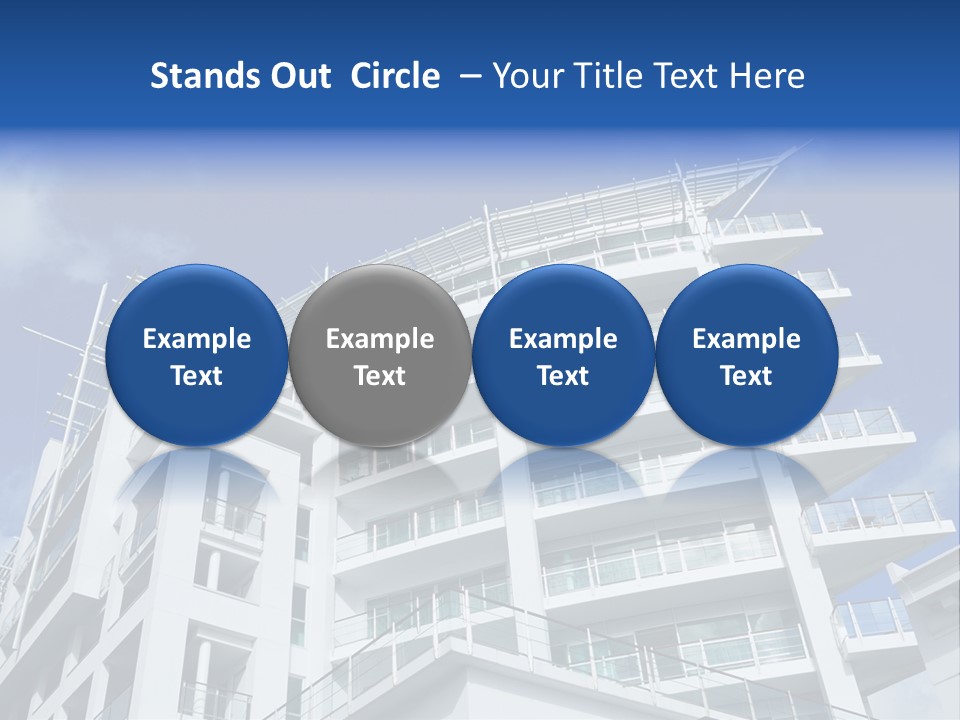 Luxury Apartment Exterior With Blue Sky Background PowerPoint Template