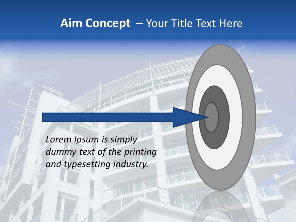 Luxury Apartment Exterior With Blue Sky Background PowerPoint Template