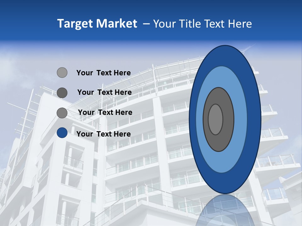 Luxury Apartment Exterior With Blue Sky Background PowerPoint Template