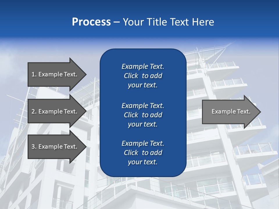 Luxury Apartment Exterior With Blue Sky Background PowerPoint Template