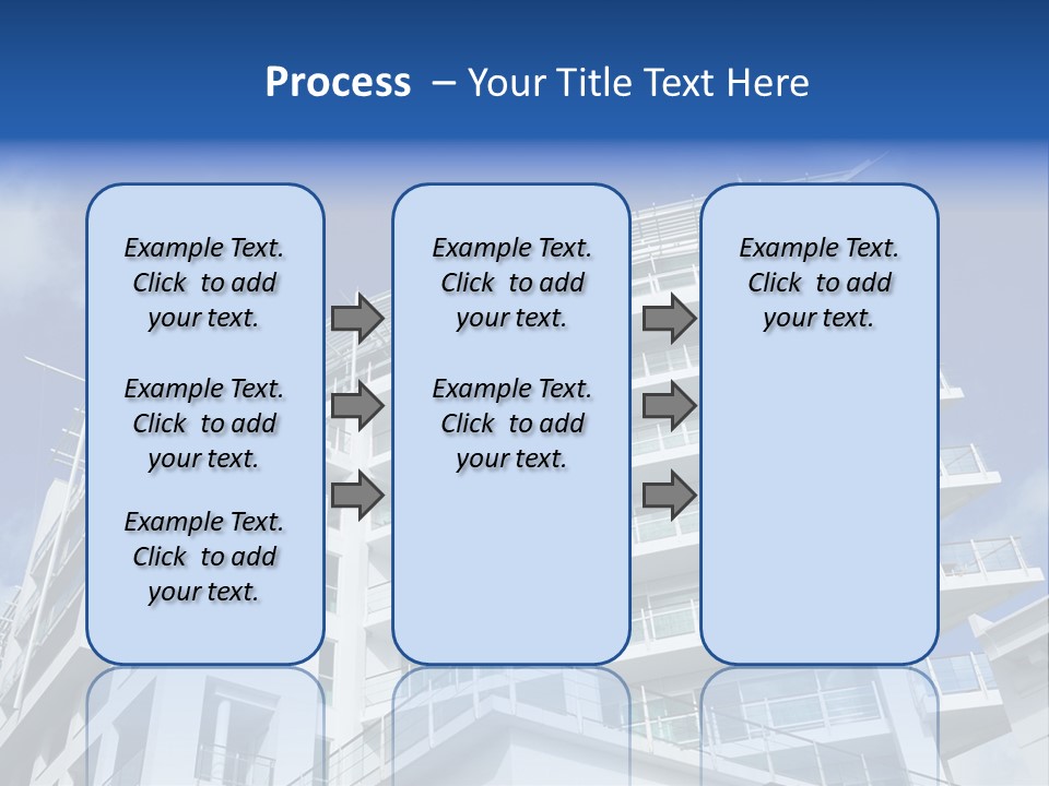 Luxury Apartment Exterior With Blue Sky Background PowerPoint Template