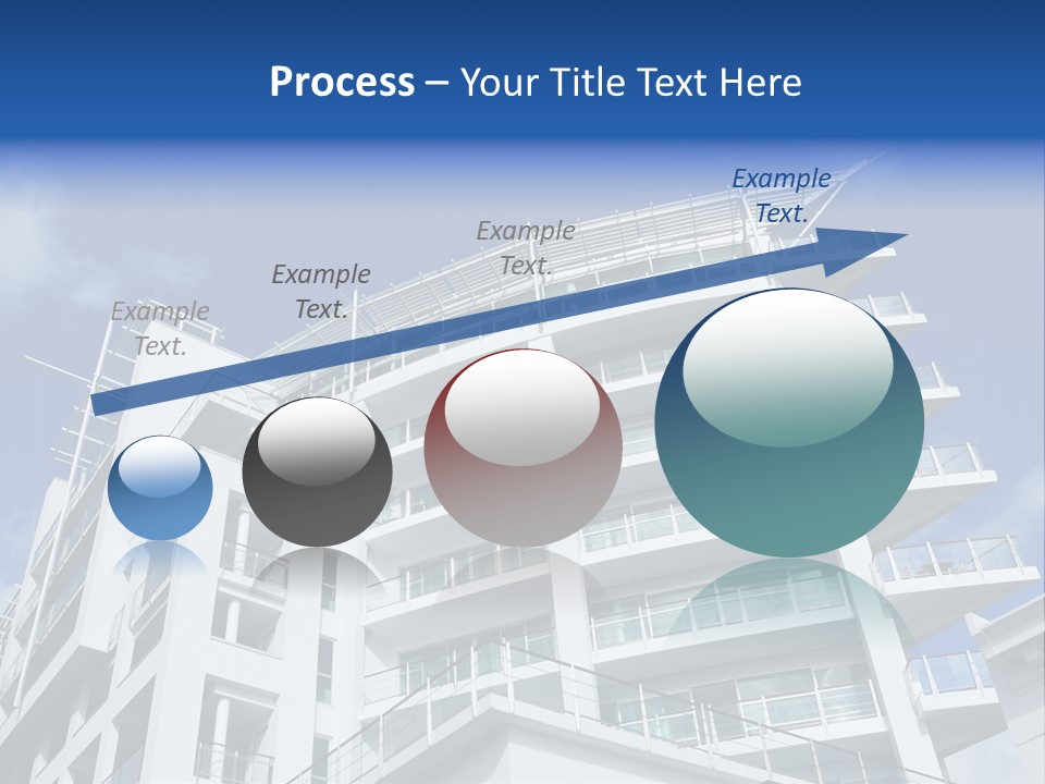 Luxury Apartment Exterior With Blue Sky Background PowerPoint Template