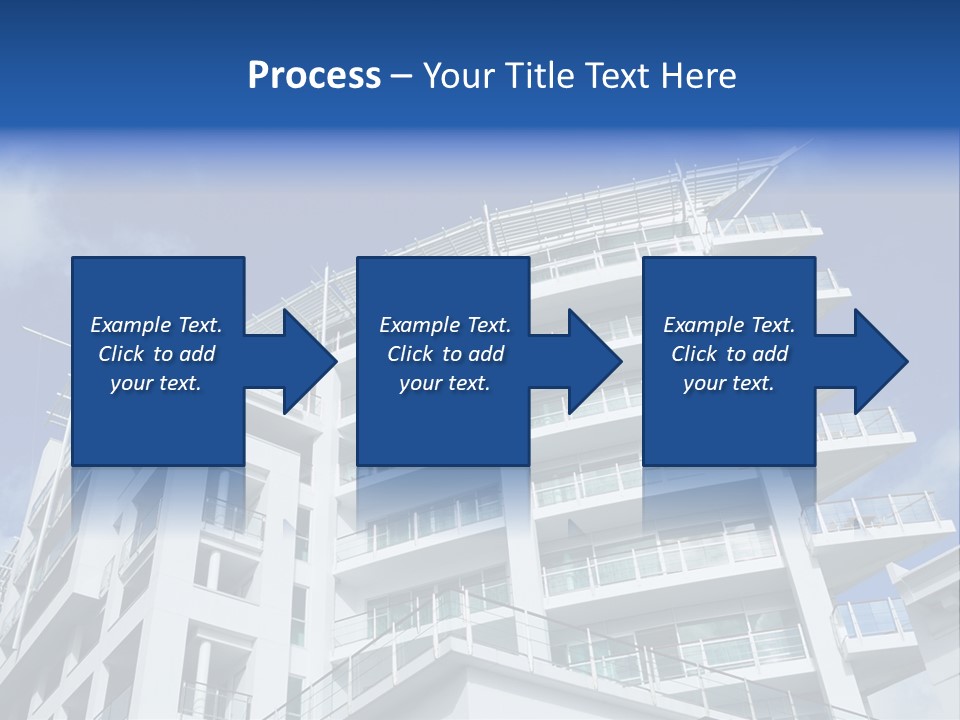 Luxury Apartment Exterior With Blue Sky Background PowerPoint Template
