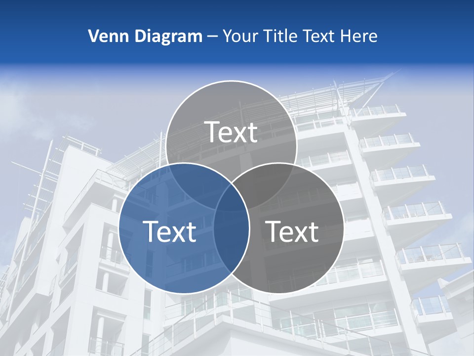 Luxury Apartment Exterior With Blue Sky Background PowerPoint Template