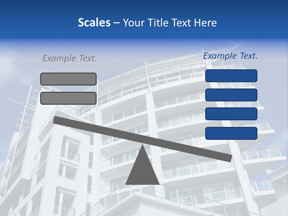 Luxury Apartment Exterior With Blue Sky Background PowerPoint Template