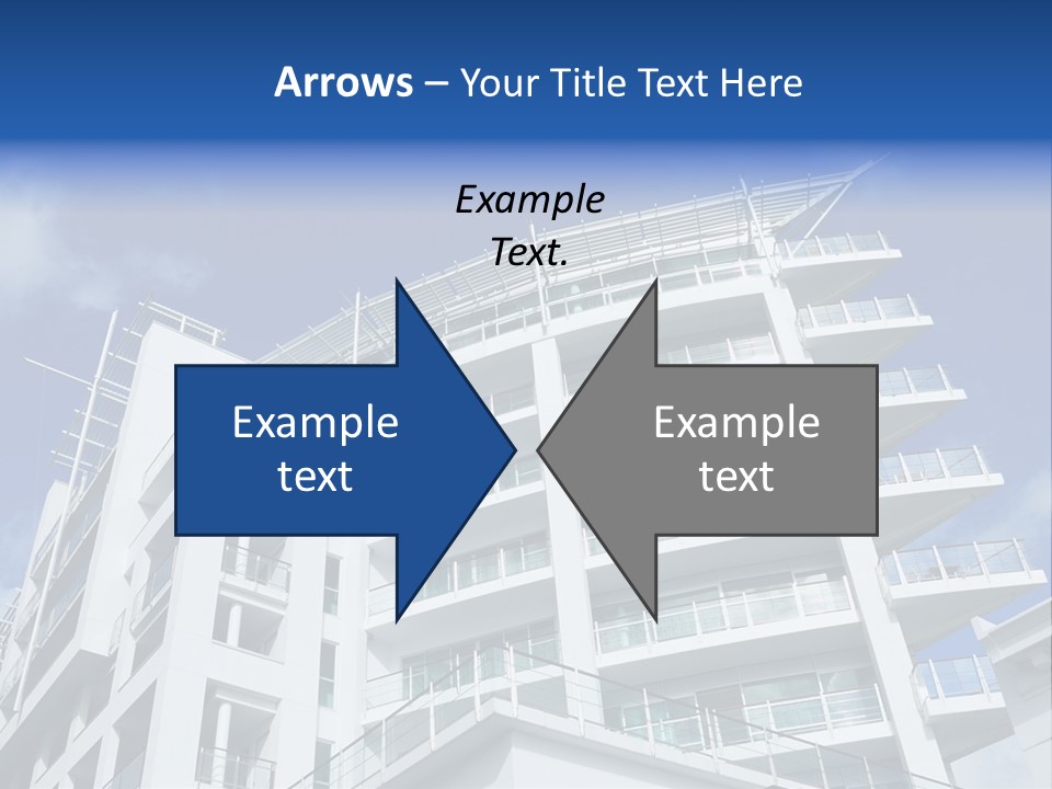 Luxury Apartment Exterior With Blue Sky Background PowerPoint Template